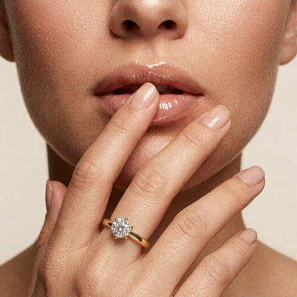 Solitärring mit Diamant im Rundschliff | Ein Diamant, unendliche Liebe
