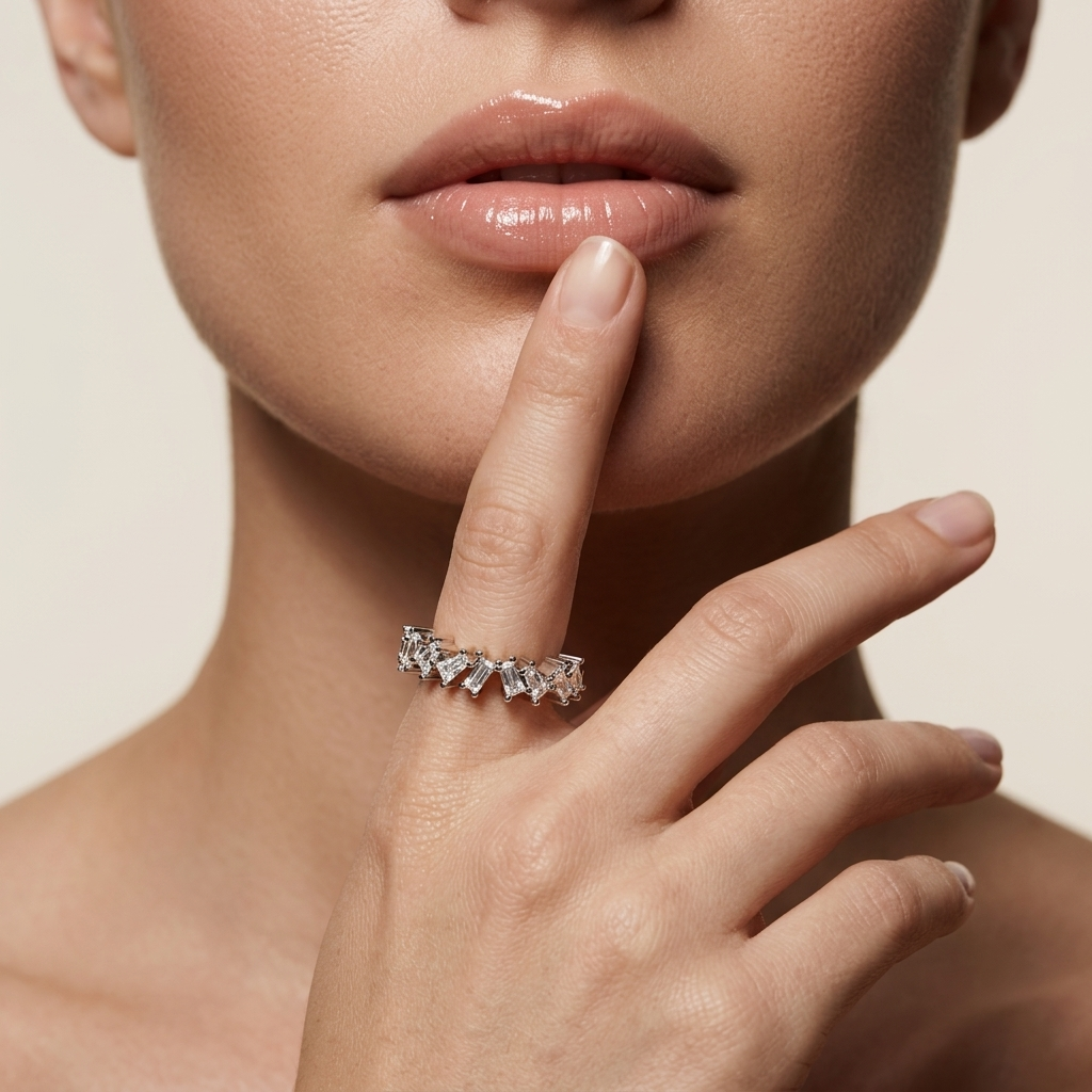 Gold Diamant Elegantes Bogenband | 18K Edelschmuck Statement-Ring