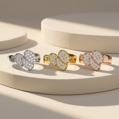 Round Lab Grown Diamond Floral Cluster Ring