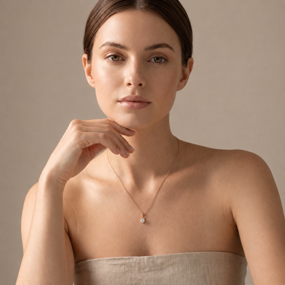 Klassischer Glow Laborgezüchteter Diamant-Anhänger in Gold | Zeitloser Edelschmuck