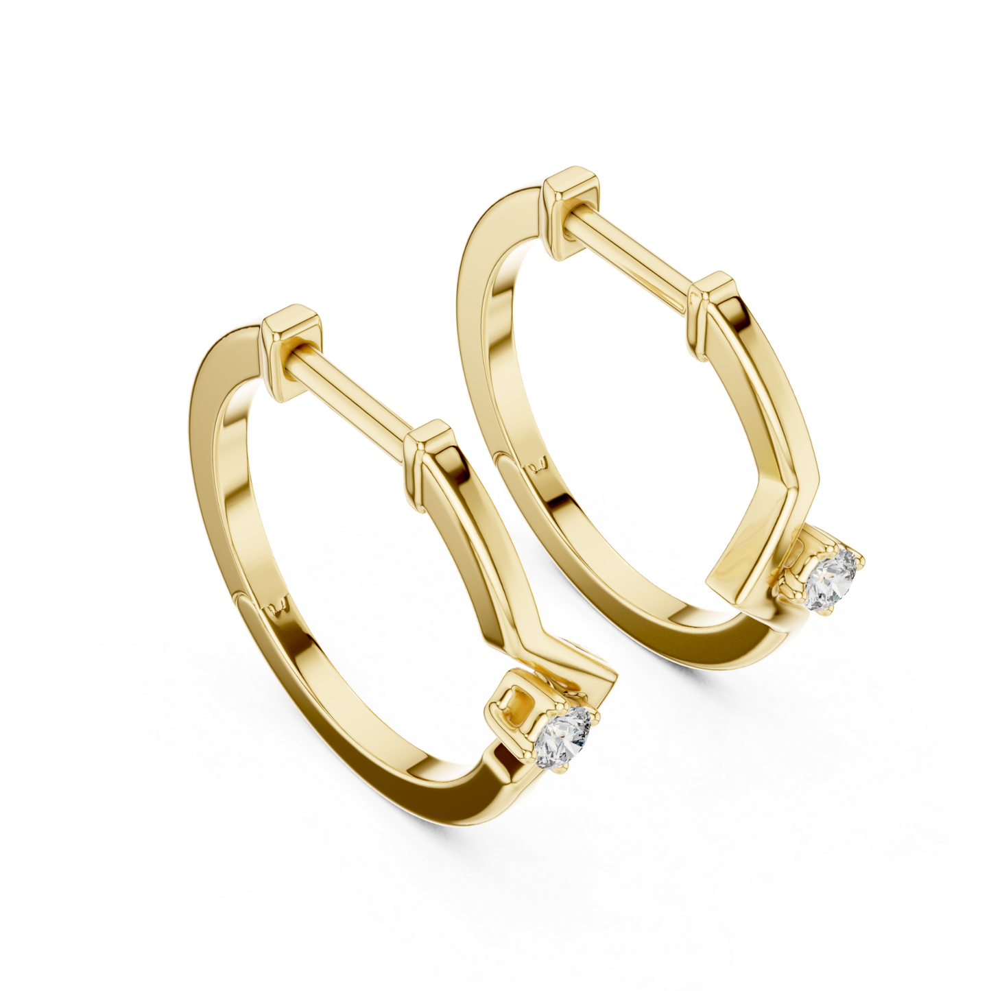 Angled view yellow gold hoop earrings with round diamond
Geometric yellow gold hoop earrings with solitaire diamond
Modern yellow gold diamond hoop earrings
Angled view gold hoop earrings for women
Minimal yellow gold geometric hoop earrings
Stylish yellow gold hoops with round diamond
Fine yellow gold hoop earrings with diamond
Contemporary gold geometric hoop earrings
Elegant yellow gold diamond hoops
Round diamond yellow gold hoop earrings angled view