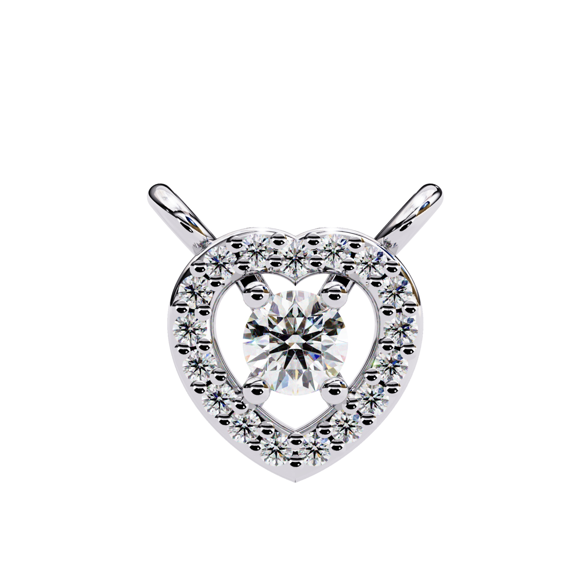White gold heart halo pendant with floating round diamond
Open heart pendant with pavé diamond halo
White gold pendant with round diamond center
Diamond heart pendant in polished white gold
Floating round diamond heart necklace
White gold heart pendant with diamond halo
Elegant heart pendant with brilliant diamonds
Pavé heart pendant with solitaire diamond
Classic white gold diamond heart pendant
Heart halo necklace with round brilliant diamond