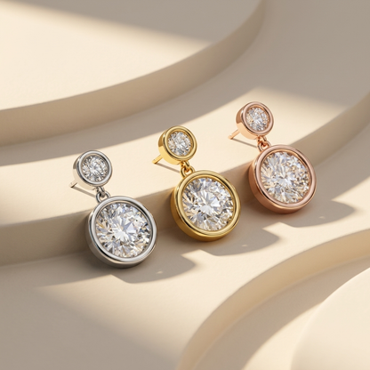 Circular Bezel Diamond Drop Earrings
Bezel Set Dangle Diamond Earrings
Round Halo Drop Earrings
Double Circle Diamond Earrings
Modern Bezel Drop Earrings
Round Diamond Drop Earring Trio
Bezel Frame Diamond Earrings
Everyday Diamond Drop Earrings
Fine Round Drop Earrings
Elegant Bezel Diamond Dangles