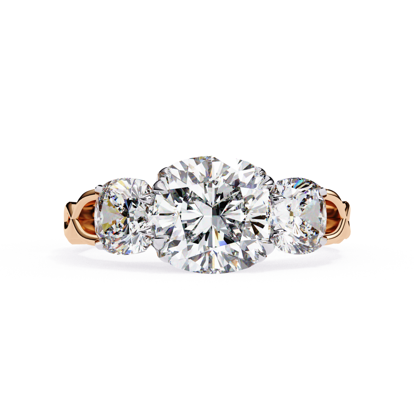 Cushion Three Stone Diamond Ring In Rose Gold
Cushion Cut Three Stone Diamond Ring Front View
Rose Gold Cushion Diamond Ring With Side Stones
Cushion Cut Diamond Three Stone Ring
Classic Cushion Three Stone Diamond Ring
Cushion Diamond Ring With Prong Setting
Three Stone Cushion Diamond Ring Rose Gold
Cushion Cut Diamond Ring Front Profile
Rose Gold Cushion Diamond Statement Ring
Cushion Three Stone Solitaire Style Ring