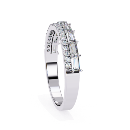 White gold emerald cut diamond accent band
Luxury emerald cut diamond band with round diamond accents
Elegant emerald cut and round diamond band
Fine jewelry emerald cut diamond accent band close up
Sparkling white gold emerald cut diamond band
Premium emerald cut diamond band for women
Designer emerald cut band with brilliant round side diamonds
Modern white gold emerald cut diamond band
Timeless emerald cut diamond accent band
Classic white gold emerald cut diamond band with round diamond accents
