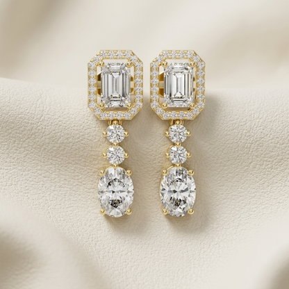Emerald cut diamond drop earrings in yellow gold
Luxury emerald halo diamond drop earrings
Elegant yellow gold diamond dangle earrings
Fine jewelry emerald cut drop earrings
Premium diamond drop earrings with halo
Sparkling emerald cut diamond earrings
Modern yellow gold diamond dangle earrings
Brilliant diamond drop earrings close up
Designer emerald cut diamond earrings
Luxury diamond earrings product photo