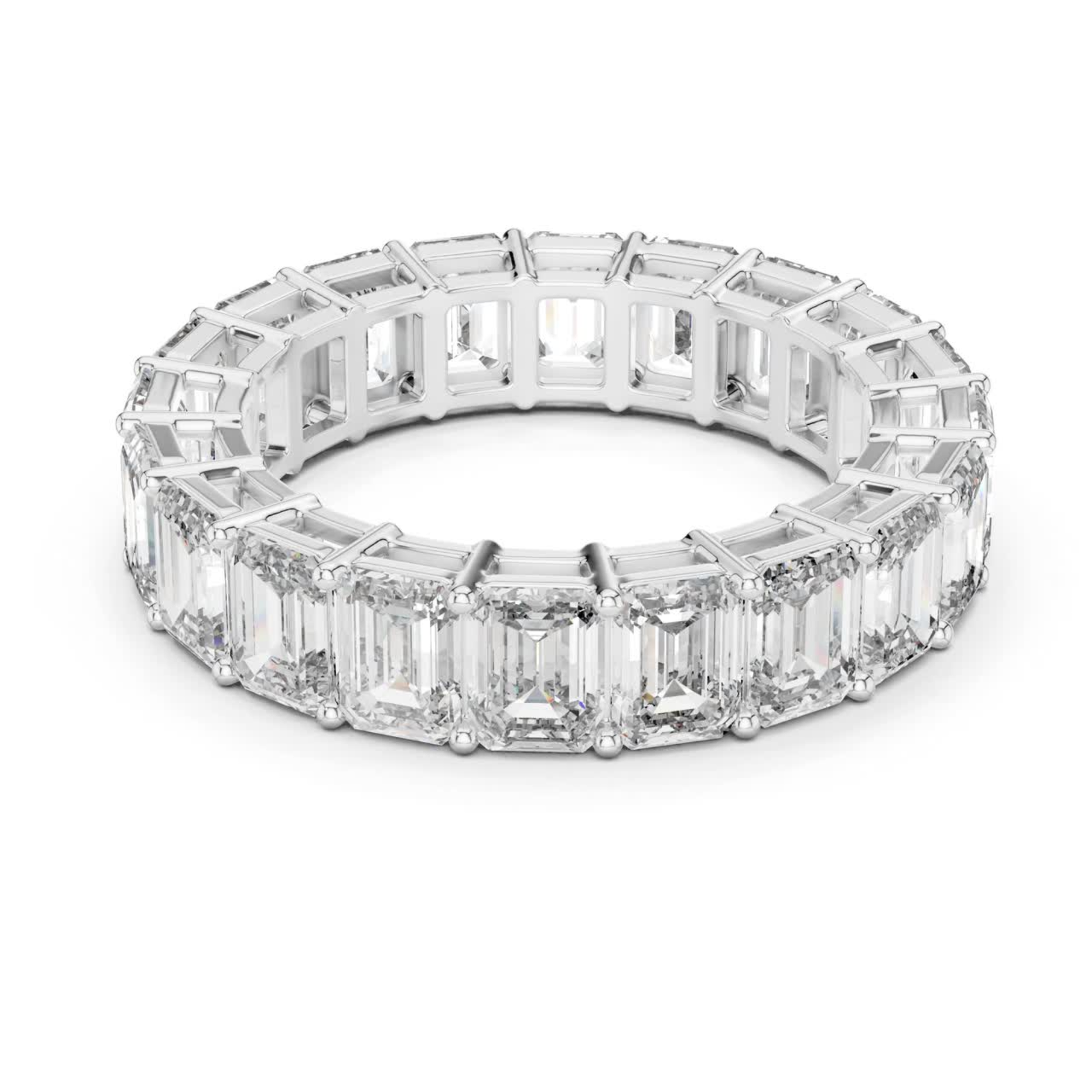 Emerald Cut Diamond Eternity Band in White Gold
White Gold Emerald Diamond Ring Angled View
Emerald Cut Diamond Full Eternity Ring
White Gold Diamond Eternity Band Perspective View
Emerald Diamond Wedding Band Front Angle
Prong Set Emerald Diamond Ring White Gold
Emerald Cut Eternity Band Side Perspective
White Gold Full Eternity Diamond Ring
Emerald Diamond Band Ring Angled Display
Emerald Cut Diamond Ring White Gold View