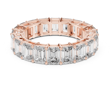 Emerald Cut Diamond Eternity Ring in Rose Gold
Rose Gold Emerald Diamond Eternity Band
Emerald Cut Diamond Wedding Band Front View
Full Eternity Emerald Diamond Ring Rose Gold
Emerald Diamond Band Ring Prong Setting
Rose Gold Emerald Cut Diamond Ring
Emerald Diamond Eternity Band Close View
Continuous Emerald Diamond Ring Rose Gold
Emerald Cut Diamond Band Ring Front Angle
Rose Gold Full Eternity Diamond Band