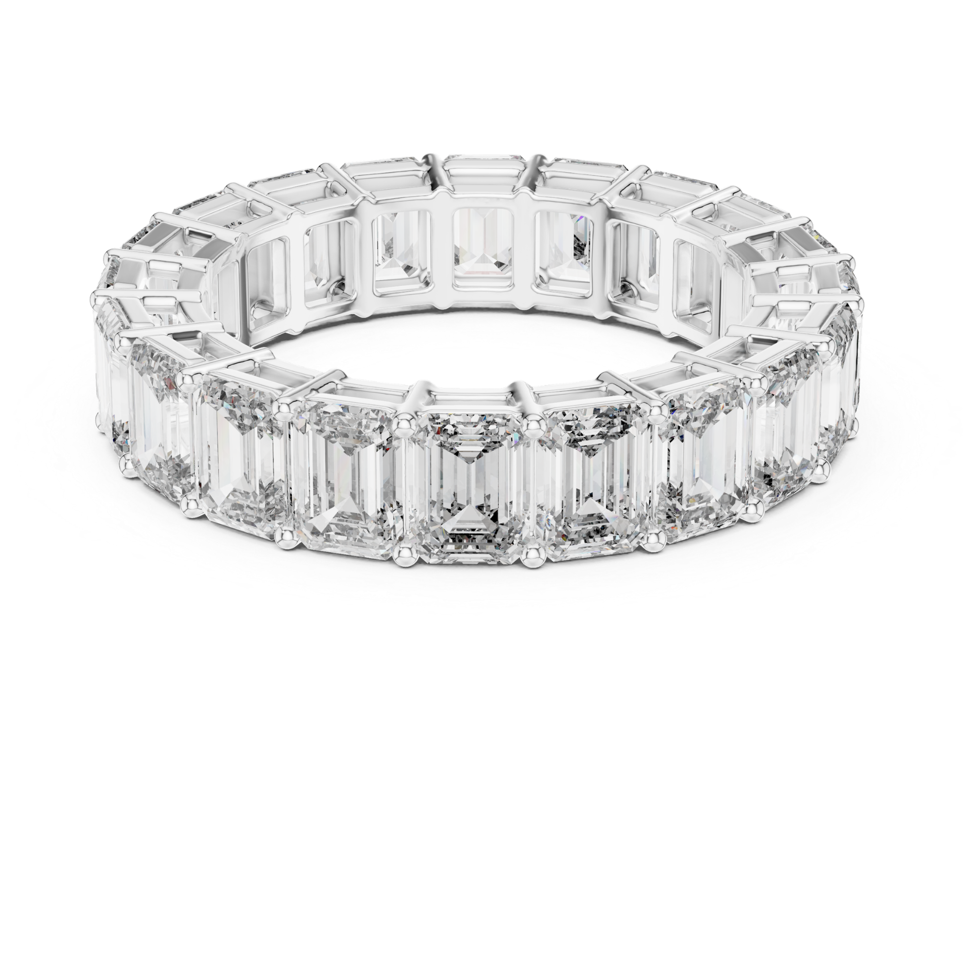 Emerald Cut Diamond Eternity Ring in White Gold
White Gold Emerald Diamond Eternity Band
Emerald Cut Diamond Wedding Band Front View
Full Eternity Emerald Diamond Ring White Gold
Emerald Diamond Band Ring Prong Setting
White Gold Emerald Cut Diamond Ring
Emerald Diamond Eternity Band Close View
Continuous Emerald Diamond Ring White Gold
Emerald Cut Diamond Band Ring Front Angle
White Gold Full Eternity Diamond Band