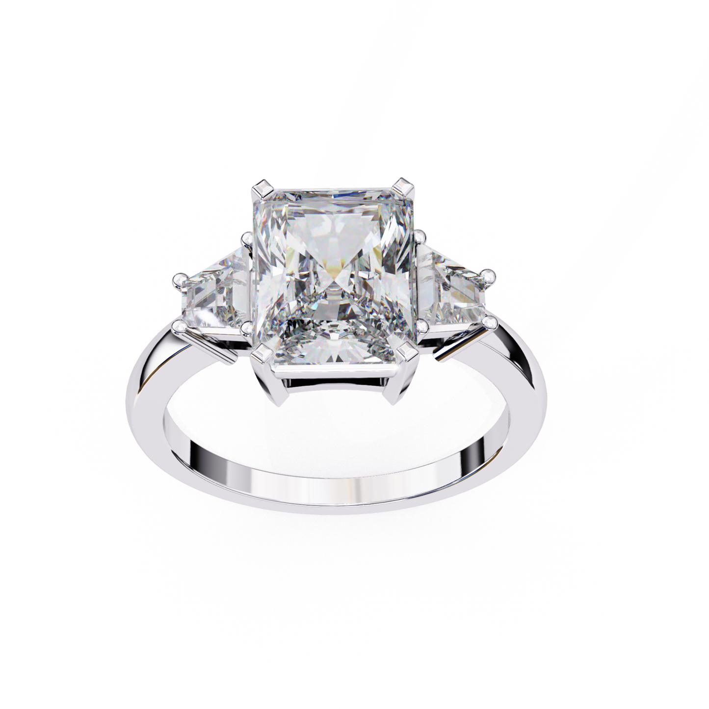 Emerald Cut Diamond Ring Trapezoid Side Stones White Gold
White Gold Emerald Cut Three Stone Diamond Ring
Emerald Center Diamond With Side Stone Design
Trapezoid Baguette Side Stone Diamond Ring Design
Emerald Cut Diamond Engagement Ring Style
Front View Emerald Diamond Ring With Side Stones
White Gold Emerald Diamond Ring Prong Setting
Classic Emerald Three Stone Diamond Ring Design
Slim Band Emerald Diamond Ring Style
Fine Emerald Cut Diamond Ring White Gold