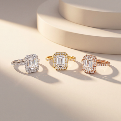 Emerald Cut Halo Diamond Ring Three Gold Colors
Emerald Halo Diamond Rings in White Yellow Rose Gold
Three Gold Emerald Cut Halo Diamond Rings
Emerald Cut Diamond Halo Ring Metal Comparison
White Yellow Rose Gold Halo Diamond Rings
Emerald Cut Halo Ring in Three Gold Finishes
Three Color Emerald Diamond Halo Ring Collection
Emerald Halo Diamond Rings Gold Color Options
Emerald Cut Diamond Ring White Yellow Rose Gold
Three Metal Emerald Cut Halo Diamond Ring Display