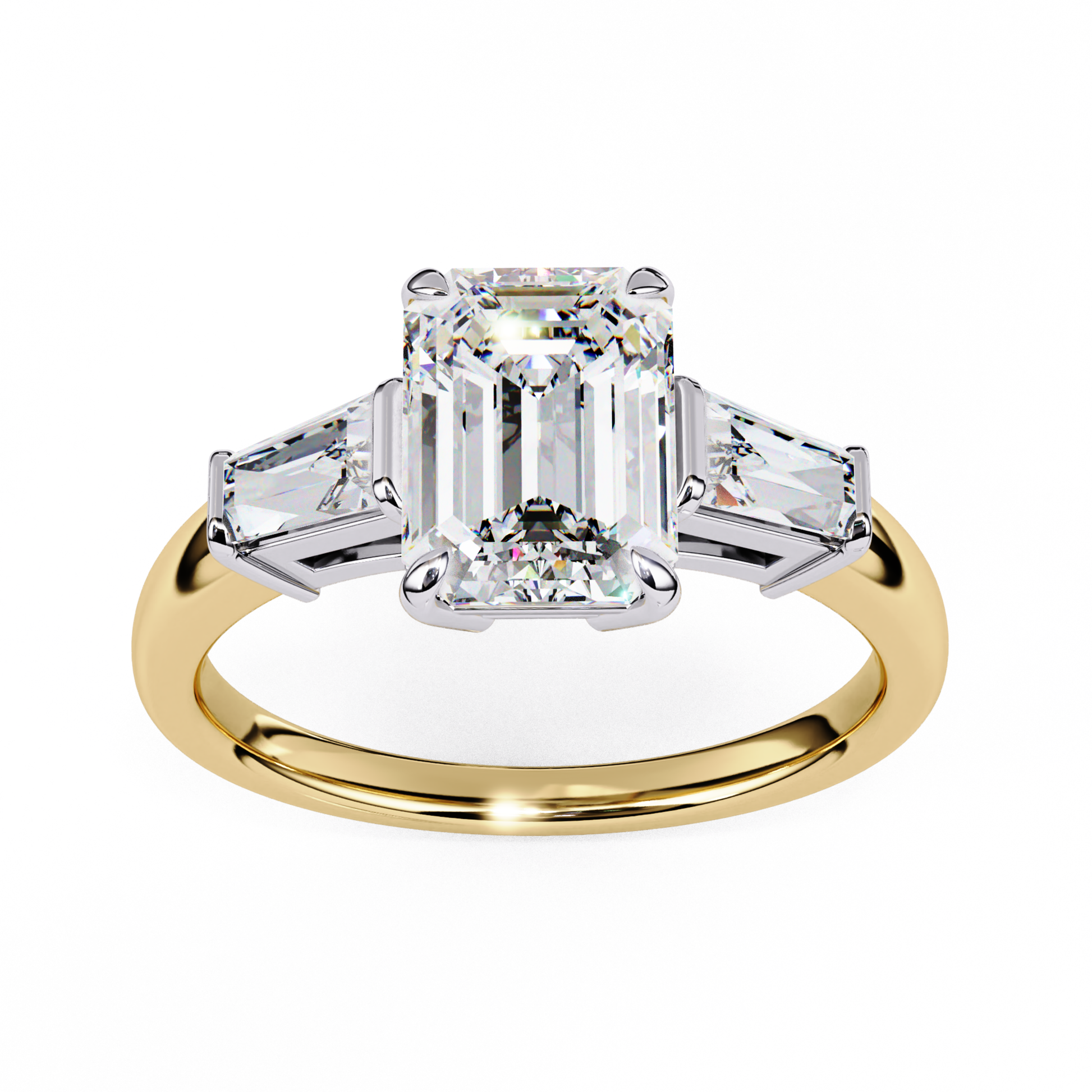Emerald Cut Diamond Three Stone Ring In Yellow And White Gold
Emerald Cut Center Diamond With Trapezoid Side Stones Ring
Two Tone Gold Emerald Cut Diamond Engagement Ring
Elegant Emerald Cut Diamond Three Stone Engagement Ring
Emerald Cut Diamond Ring With Trapezoid Side Diamonds
Yellow And White Gold Three Stone Diamond Ring
Classic Emerald Cut Diamond Engagement Ring
Fine Jewelry Emerald Cut Diamond Ring In Two Tone Gold
Luxury Emerald Cut Diamond Ring With Side Stones
Sparkling Emerald Cut Three Stone Di