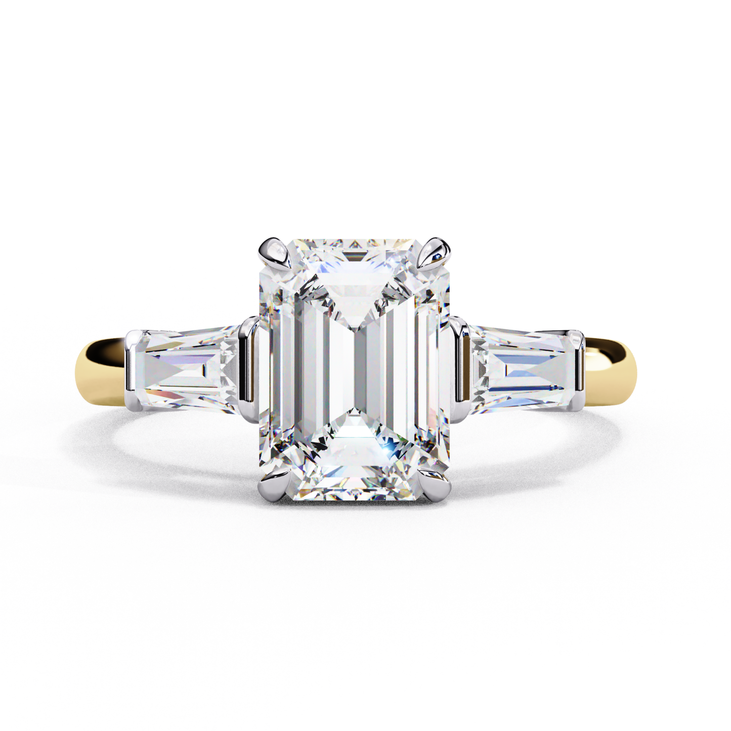 Emerald Cut Diamond Three Stone Ring In Yellow And White Gold
Emerald Cut Center Diamond With Tapered Side Stones Ring
Two Tone Gold Emerald Cut Diamond Engagement Ring
Elegant Emerald Cut Diamond Three Stone Ring
Emerald Cut Solitaire With Tapered Baguette Side Diamonds
Yellow And White Gold Emerald Cut Diamond Ring
Classic Three Stone Emerald Cut Diamond Ring
Fine Jewelry Emerald Cut Diamond Ring With Side Stones
Luxury Emerald Cut Diamond Ring In Two Tone Gold
Sparkling Emerald Cut Diamond Ring