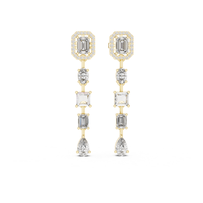 Yellow gold emerald halo diamond drop earrings
Emerald cut diamond dangle earrings in yellow gold
Multi shape diamond drop earrings with halo top
Yellow gold linear diamond statement earrings
Emerald and pear diamond drop earrings
Long diamond dangle earrings in yellow gold
Halo emerald cut diamond earrings for women
Mixed cut diamond drop earrings in yellow gold
Yellow gold geometric diamond dangle earrings
Pear and emerald diamond drop earrings