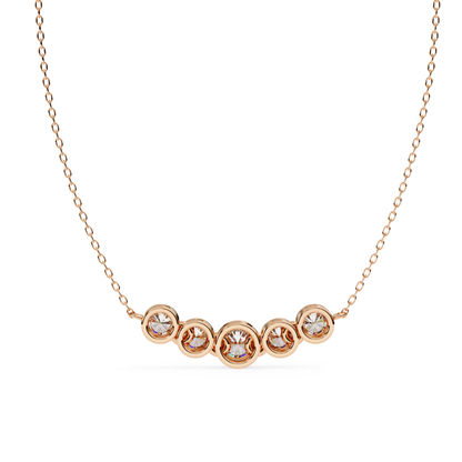 Rose Gold Round Diamond Necklace Back View
Five Stone Diamond Necklace Rose Gold Back View
Rose Gold Diamond Necklace Rear Design
Round Diamond Necklace Rose Gold Back Detail
Rose Gold Necklace Chain Back View
Five Round Diamond Necklace Rose Gold Rear View
Rose Gold Diamond Necklace Back Setting
Round Diamond Necklace With Rose Gold Detail
Rose Gold Bezel Diamond Necklace Back Design
Rose Gold Necklace With Diamond Back View