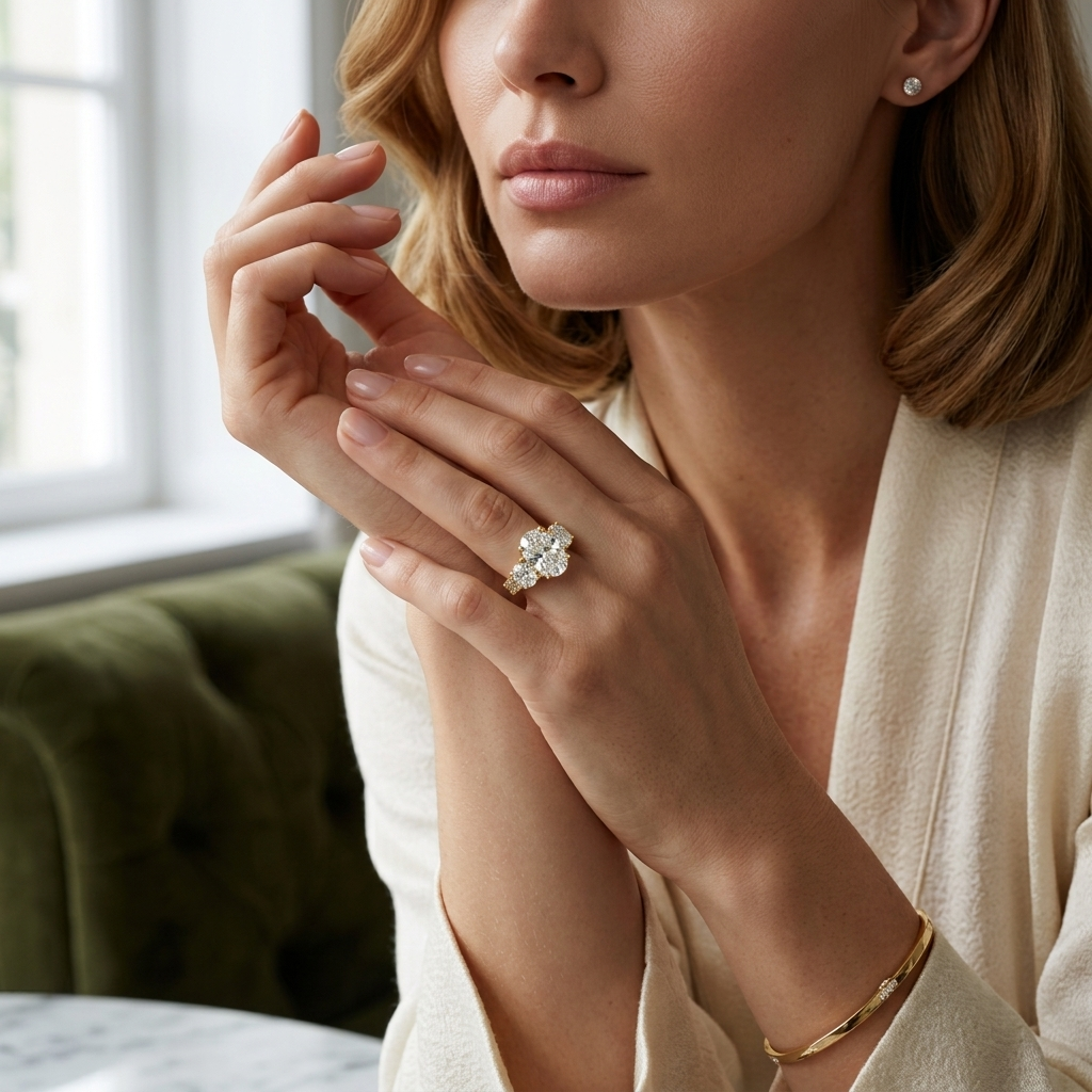Flower diamond ring on woman hand
Elegant floral diamond ring design
Luxury flower shape diamond ring
Beautiful woman wearing diamond ring
Close up floral diamond ring style
Premium flower diamond ring jewelry
Stylish diamond ring on female hand
Glamorous floral diamond ring look
Fine jewelry flower diamond ring
Sparkling flower design diamond ring