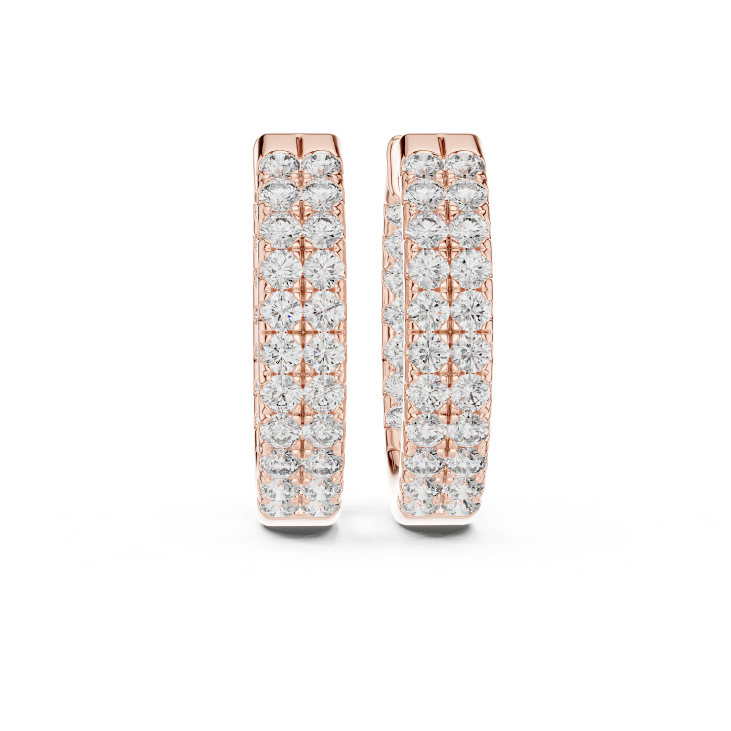 Front view rose gold diamond hoop earrings
Rose gold hoop earrings with round diamonds
Round diamond rose gold hoop earrings
Front view diamond hoops in rose gold
Luxury rose gold hoop earrings with diamonds
Elegant rose gold diamond hoop earrings
Fine rose gold hoops with round diamonds
Modern rose gold diamond hoop earrings
Stylish rose gold hoop earrings with diamonds
Double row diamond rose gold hoop earrings