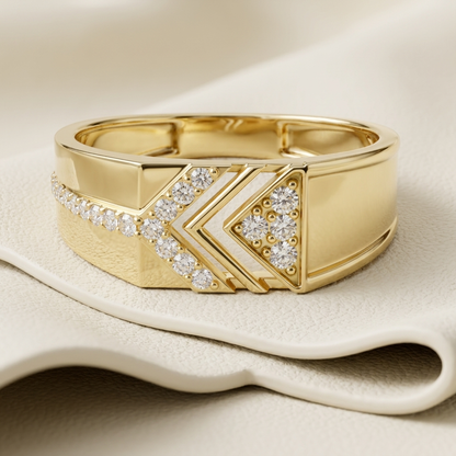 Yellow gold geometric diamond band ring
Wide yellow gold diamond band with geometric design
Luxury geometric diamond band ring in yellow gold
Fine jewelry wide diamond band ring
Modern yellow gold diamond statement ring
Diamond band ring with pavé and geometric details
Premium yellow gold geometric diamond ring
Contemporary wide diamond band in yellow gold
Handcrafted geometric diamond band ring
Elegant yellow gold diamond band ring