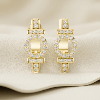Geometric diamond circle stud earrings in yellow gold
Luxury round diamond geometric earrings
Elegant yellow gold circle diamond earrings
Fine jewelry geometric stud earrings
Premium pavé diamond circle earrings
Modern gold diamond statement earrings
Sparkling geometric diamond earrings close up
Designer yellow gold diamond earrings
Contemporary circle diamond jewelry
Luxury geometric earrings product photo