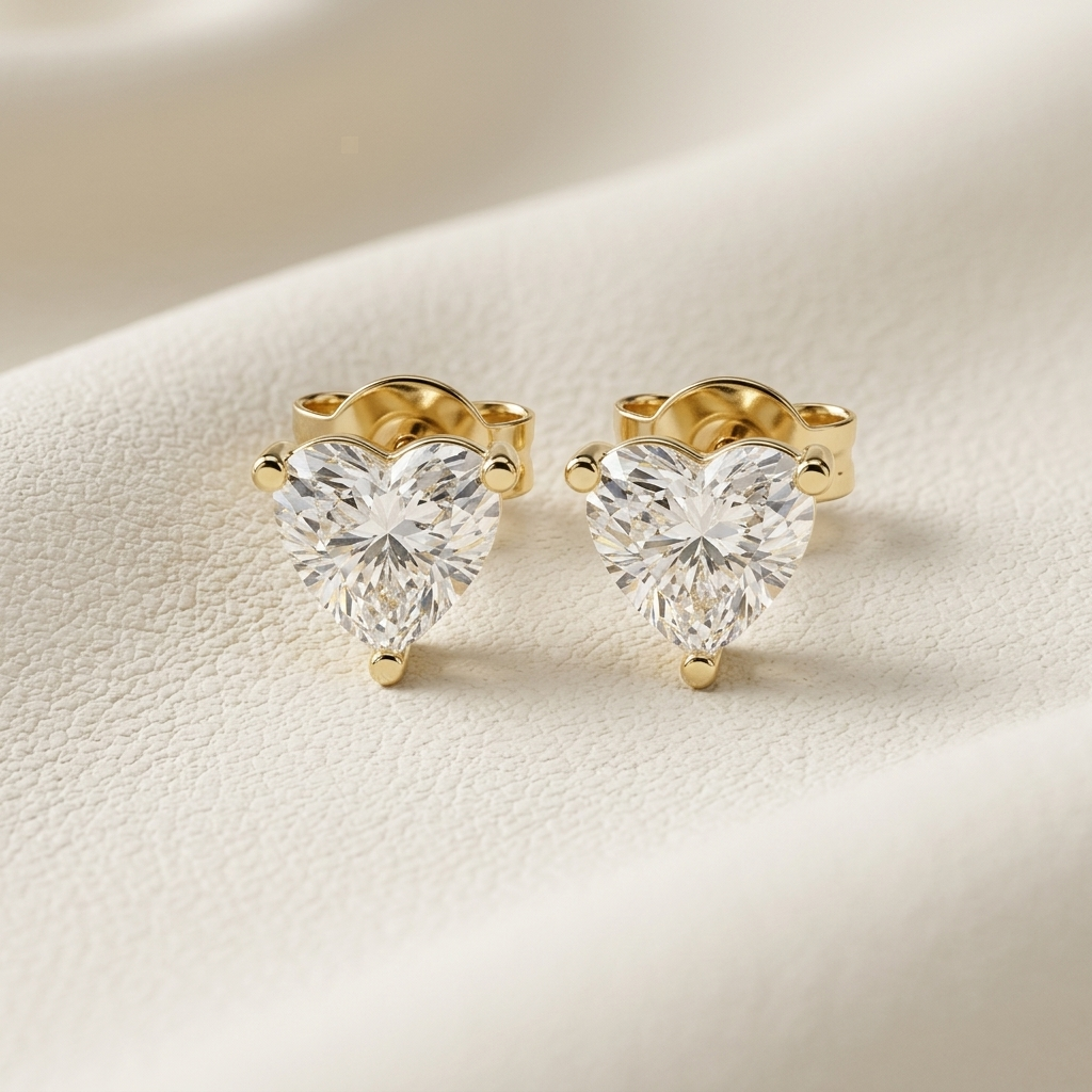 Yellow gold heart diamond stud earrings featuring brilliant heart-shaped solitaire diamonds.
Elegant heart-shaped diamond stud earrings crafted in polished yellow gold.
Luxury yellow gold heart diamond earrings with sparkling solitaire diamonds.
Fine jewelry heart diamond stud earrings in a classic three-prong yellow gold setting.
Contemporary heart-shaped diamond earrings showcasing exceptional brilliance.
Premium yellow gold heart solitaire diamond stud earrings with timeless elegance.
Designer heart diam
