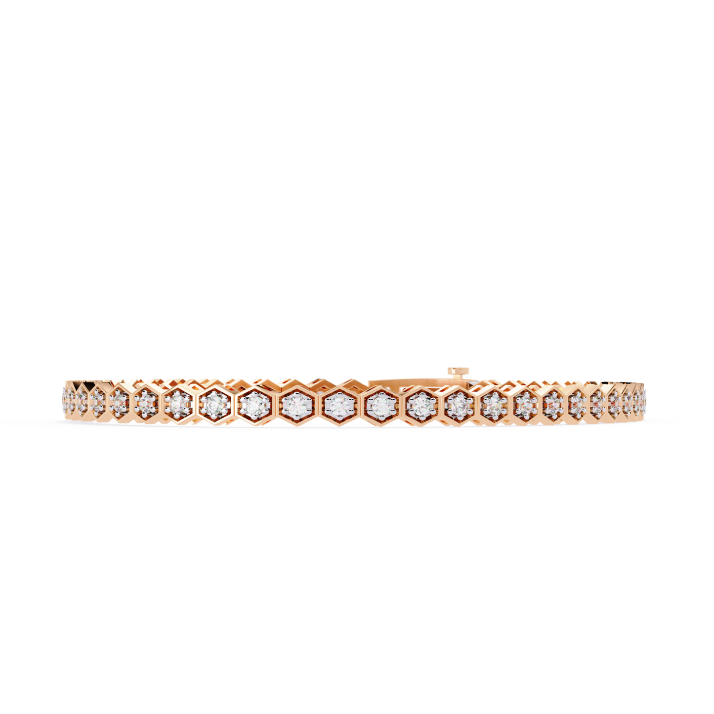 Hexagon Diamond Tennis Bracelet In Rose Gold Style
Rose Gold Hexagon Diamond Tennis Bracelet Design
Round Diamond Hexagon Link Bracelet Rose Gold
Classic Hexagon Diamond Bracelet In Rose Gold
Rose Gold Diamond Tennis Bracelet Front Profile
Hexagon Link Diamond Bracelet Rose Gold Finish
Diamond Tennis Bracelet With Hexagon Link Design
Rose Gold Round Diamond Bracelet Elegant Design
Hexagon Set Diamond Tennis Bracelet Rose Gold
Rose Gold Diamond Bracelet With Hexagon Settings
