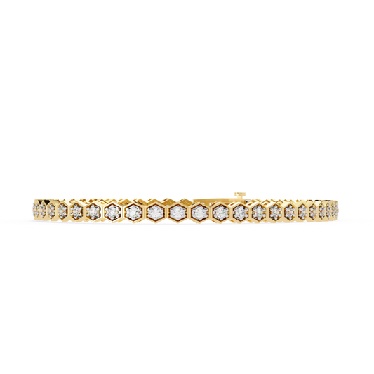 Hexagon Diamond Tennis Bracelet In Yellow Gold Style
Yellow Gold Hexagon Diamond Tennis Bracelet Design
Round Diamond Hexagon Link Bracelet Yellow Gold
Classic Hexagon Diamond Bracelet In Yellow Gold
Yellow Gold Diamond Tennis Bracelet Front Profile
Hexagon Link Diamond Bracelet Yellow Gold Finish
Diamond Tennis Bracelet With Hexagon Link Design
Yellow Gold Round Diamond Bracelet Elegant Design
Hexagon Set Diamond Tennis Bracelet Yellow Gold
Yellow Gold Diamond Bracelet With Hexagon Settings