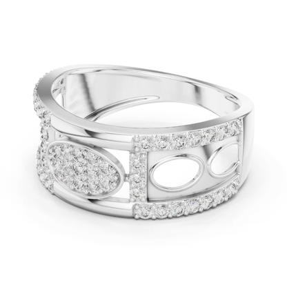 Side angle white gold oval diamond designer ring
White gold ring with oval diamond cluster detail
Luxury white gold round diamond fashion ring
Elegant white gold openwork diamond ring
Modern white gold statement ring with diamonds
Premium white gold oval centerpiece diamond ring
Fine jewelry white gold pave diamond band
Contemporary white gold ring with round diamonds
Beautiful white gold designer ring side perspective
Trendy white gold diamond ring with oval motif
