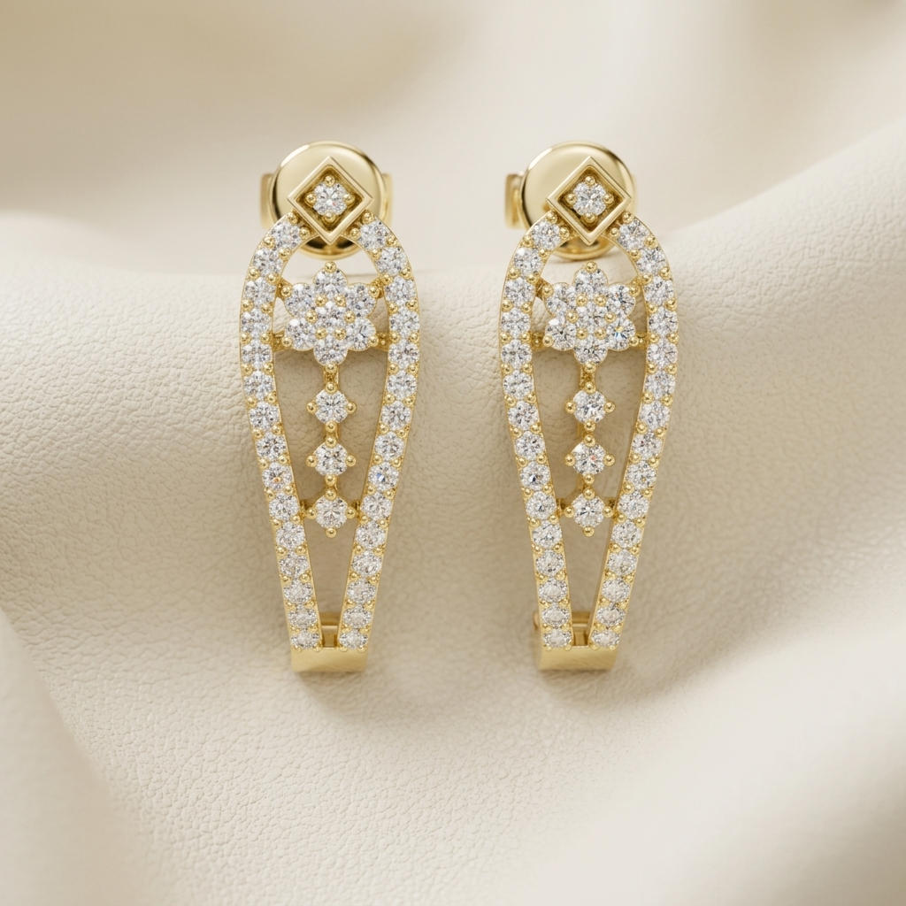 Luxury yellow gold diamond open drop earrings
Elegant pavé diamond dangle earrings
Open frame diamond drop earrings in gold
Fine jewelry diamond statement earrings
Premium yellow gold drop earrings
Sparkling diamond open design earrings
Modern diamond dangle earrings for women
Designer yellow gold diamond earrings
Brilliant pavé diamond drop earrings
Luxury diamond earrings close up