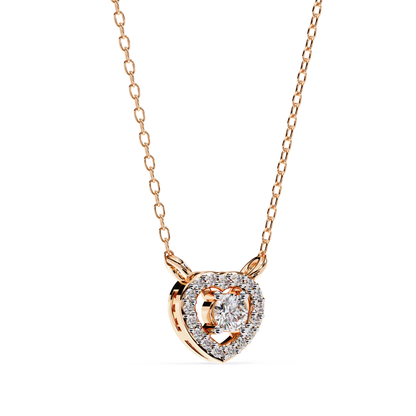 Rose gold nested heart halo diamond pendant
Diamond heart pendant with floating round center
Rose gold heart halo necklace with diamonds
Open heart diamond pendant in rose gold
Heart shaped halo pendant with round diamond
Rose gold pendant with diamond heart design
Elegant heart halo diamond necklace
Sparkling heart pendant with solitaire diamond
Classic rose gold diamond heart pendant
Layered heart halo pendant with round diamond