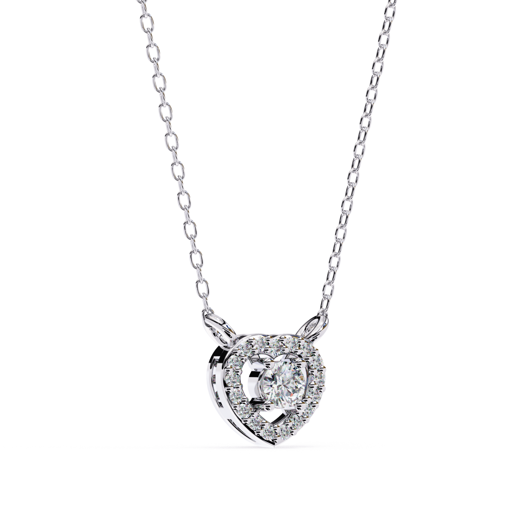 White gold nested heart halo diamond pendant
Diamond heart pendant with floating round center
White gold heart halo necklace with diamonds
Open heart diamond pendant in white gold
Heart shaped halo pendant with round diamond
White gold pendant with diamond heart design
Elegant heart halo diamond necklace
Sparkling heart pendant with solitaire diamond
Classic white gold diamond heart pendant
Layered heart halo pendant with round diamond