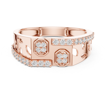 Octagon diamond rose gold band ring
Rose gold ring with octagon diamond clusters
Geometric diamond rose gold statement band
Wide rose gold ring with diamond row accents
Openwork rose gold band with diamond details
Octagon cluster diamond rose gold ring
Rose gold geometric ring with diamond sections
Architectural rose gold band with diamond rows
Diamond accented rose gold open gallery ring
Structured rose gold band with octagon diamonds