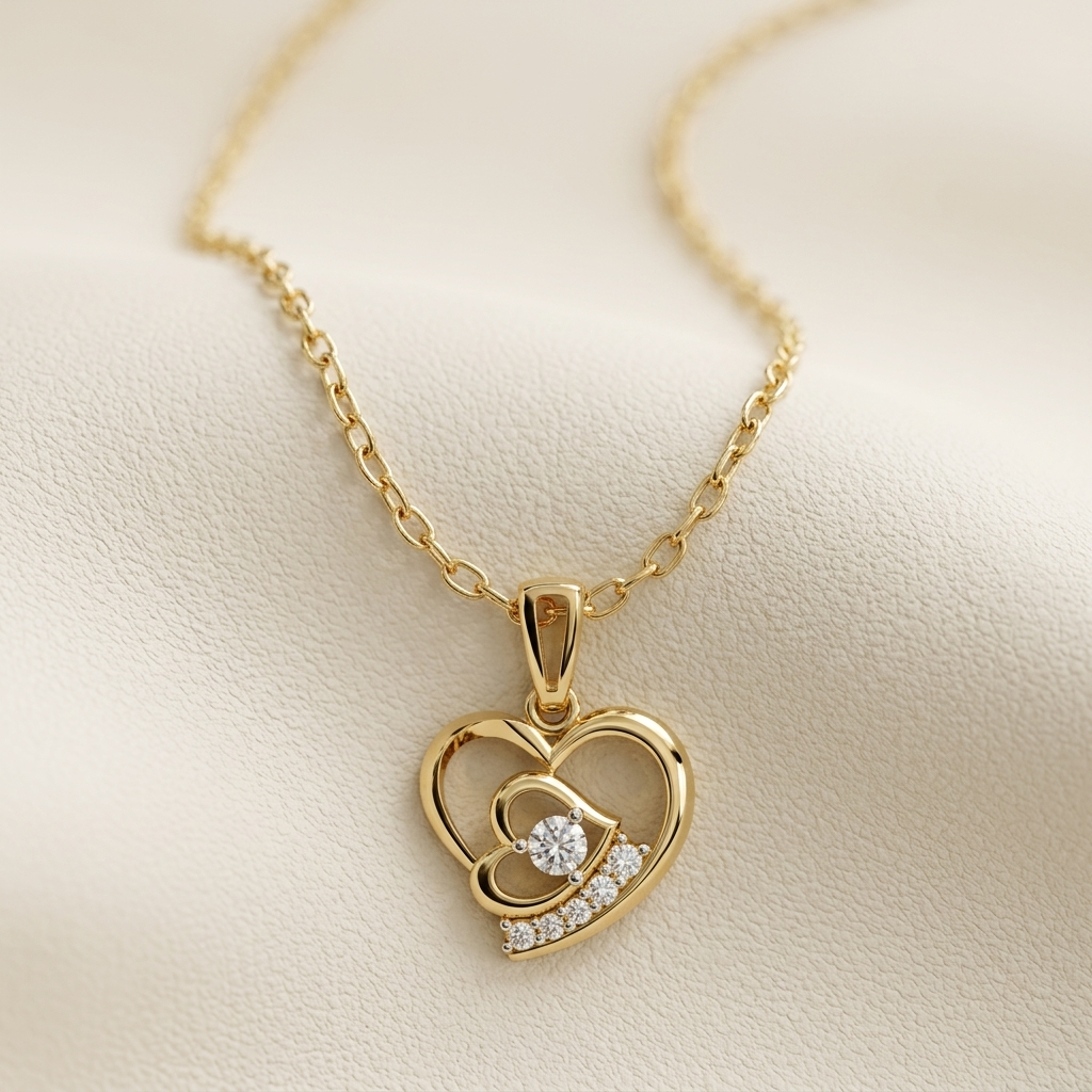 Open heart diamond pendant
Gold heart pendant necklace
Diamond accent heart pendant
Heart shaped gold necklace
Elegant heart pendant
Gold diamond heart charm
Modern heart necklace
Sparkling heart pendant
Romantic gold pendant
Heart diamond necklace