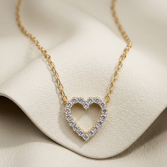 Yellow gold open heart diamond pendant necklace
Luxury open heart diamond necklace in yellow gold
Elegant open heart pendant with round brilliant diamonds
Fine jewelry open heart diamond pendant close up
Sparkling diamond open heart necklace with delicate gold chain
Premium yellow gold open heart diamond pendant for women
Designer open heart pendant with pavé diamond setting
Modern open heart diamond necklace in yellow gold
Timeless diamond open heart pendant with brilliant round diamonds
Classic yellow gol