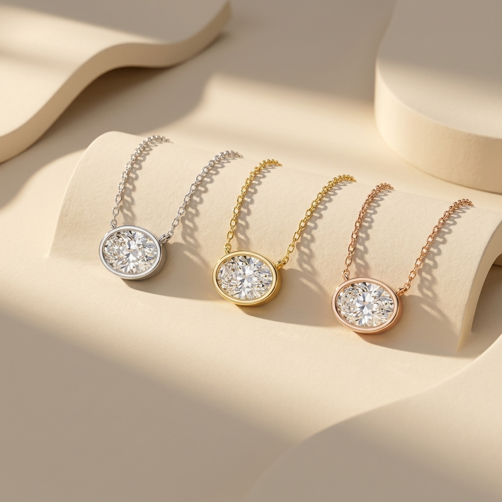 Oval Diamond Bezel Necklace Gold Color Collection
Oval Diamond Pendant Chain Three Tone Design
Oval Brilliant Diamond Necklace Bezel Frame Style
Classic Oval Diamond Pendant Necklace Collection
Three Color Gold Oval Diamond Necklace Design
Oval Diamond Chain Necklace Modern Setting
Diamond Oval Pendant Necklace Smooth Border
Oval Center Diamond Necklace Gold Finish
Minimal Oval Diamond Pendant Three Colors
Oval Diamond Necklace Elegant Bezel Design