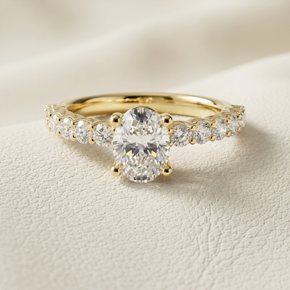 Oval diamond engagement ring gold
Elegant oval diamond ring close up
Luxury gold ring with oval diamond
Classic oval diamond engagement ring
Premium gold diamond ring design
Sparkling oval diamond ring style
Fine jewelry engagement ring close view
Stylish gold ring with oval diamond
Beautiful oval diamond ring
High quality engagement ring design