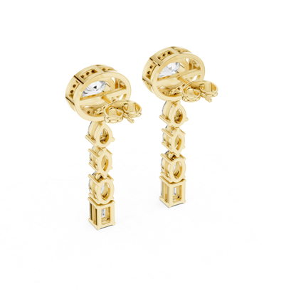 Back view yellow gold oval halo diamond earrings
Rear view oval diamond drop earrings in yellow gold
Yellow gold halo dangle earrings back profile
Open gallery oval diamond earrings rear view
Back angle yellow gold diamond drop earrings
Rear profile mixed shape diamond earrings
Yellow gold halo earrings with open back design
Diamond drop earrings back side in yellow gold
Geometric diamond earrings rear angle view
Yellow gold oval halo earrings back profile