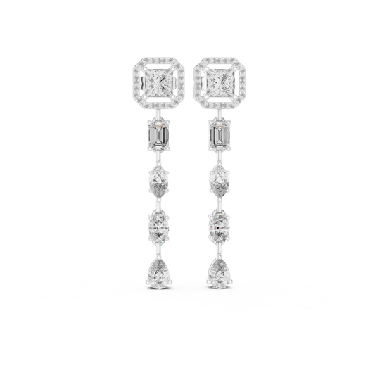 White gold princess cut diamond drop earrings
Halo diamond dangle earrings in white gold
Long diamond earrings with mixed stone cuts
White gold linear diamond drop earrings
Princess and pear diamond statement earrings
Elegant white gold diamond dangle earrings
Multi shape diamond drop earrings for women
Luxury halo diamond earrings in white gold
Modern geometric diamond drop earrings
White gold mixed cut diamond earrings