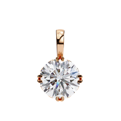 Classic Lab Grown Diamond Pendant | 18K Fine Gold Jewelry