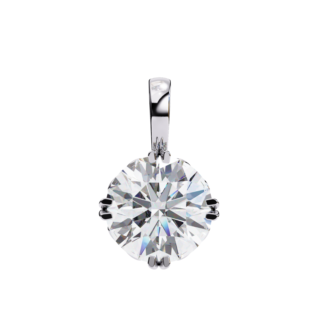 Classic Lab Grown Diamond Pendant | 18K Fine Gold Jewelry