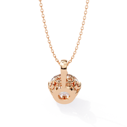 Classic Lab Grown Diamond Pendant | 18K Fine Gold Jewelry