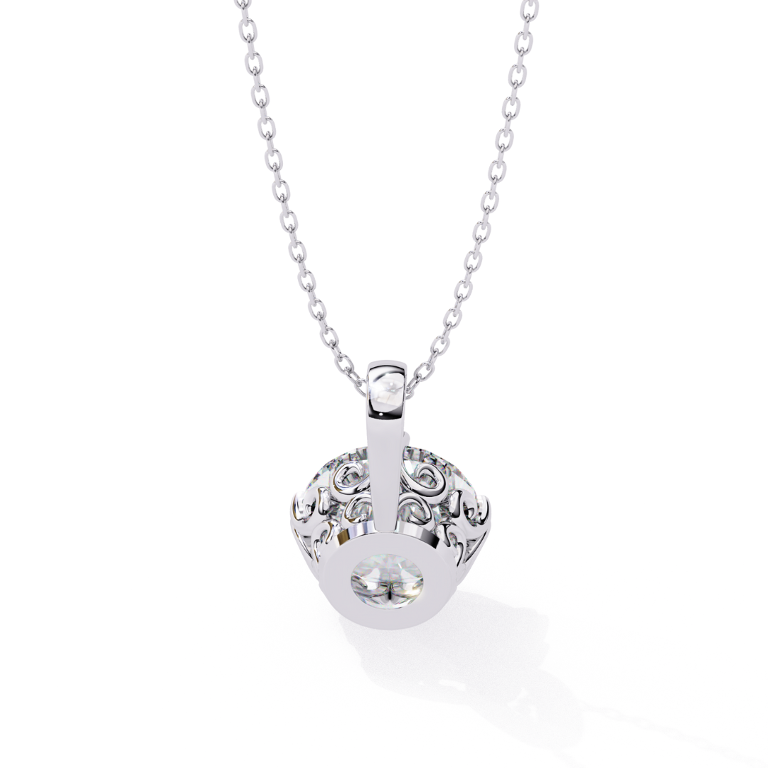Classic Lab Grown Diamond Pendant | 18K Fine Gold Jewelry