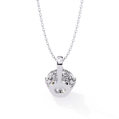 Classic Lab Grown Diamond Pendant | 18K Fine Gold Jewelry
