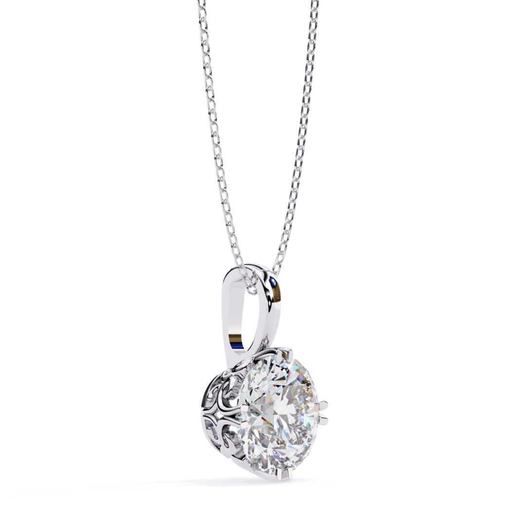 Classic Lab Grown Diamond Pendant | 18K Fine Gold Jewelry
