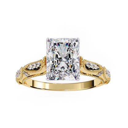 Radiant Diamond Vintage Split Shank Ring In Yellow Gold
Radiant Cut Diamond Ring With Vintage Milgrain Details
Yellow Gold Radiant Solitaire Ring With Split Shank
Radiant Diamond Ring With Marquise Side Accents
Vintage Radiant Diamond Ring Front View
Radiant Solitaire Ring With Decorative Side Design
Yellow Gold Radiant Ring With Beaded Milgrain Band
Radiant Diamond Ring With Vintage Inspired Setting
Elegant Radiant Diamond Ring With Ornate Shank
Radiant Cut Diamond Ring With Intricate Side Details
