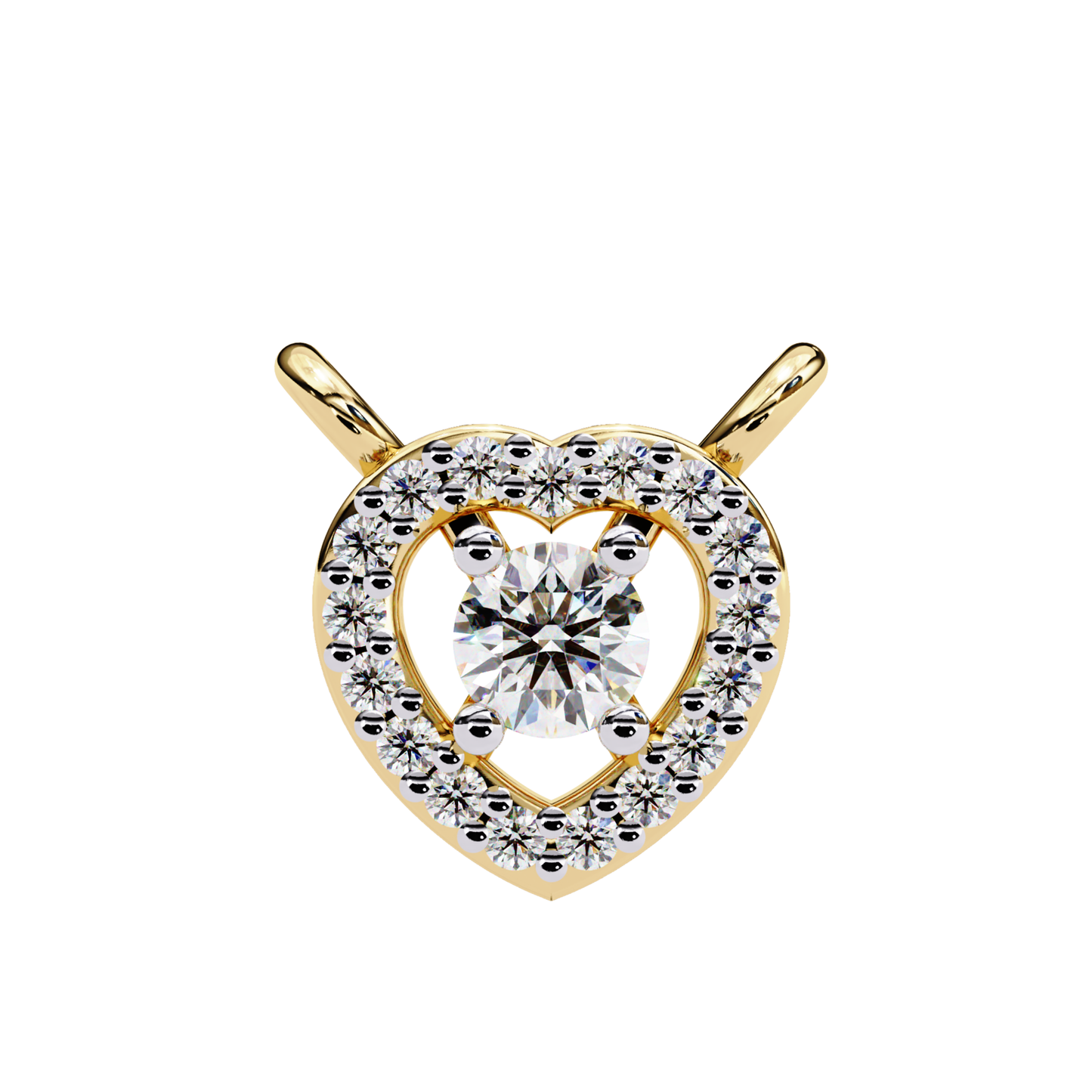 Rose gold heart pendant with a floating round center diamond
Open heart necklace featuring a pavé diamond halo design
Elegant heart pendant showcasing a brilliant solitaire within a diamond frame
Fine rose gold necklace with a sparkling open heart diamond motif
Delicate heart shaped pendant accented by a luminous pavé border
Brilliant round diamond pendant suspended inside an open heart setting
Romantic rose gold pendant with a halo heart and floating center stone
Contemporary heart necklace featuring polis