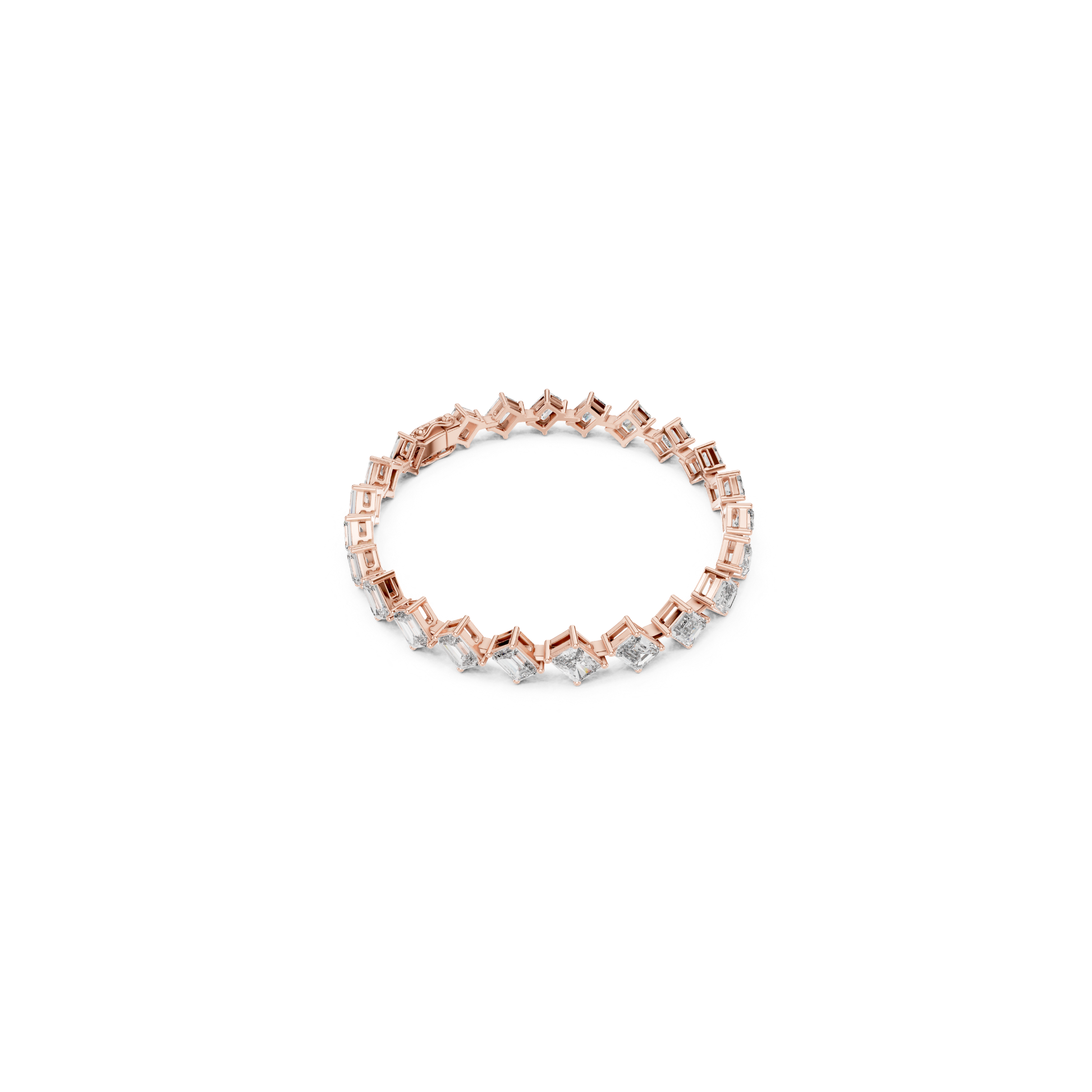 Rose gold alternating emerald cut diamond tennis bracelet
Modern emerald diamond bracelet with geometric links
Luxury rose gold step cut diamond bracelet
Elegant alternating diamond tennis bracelet for women
Fine jewelry bracelet with emerald cut diamonds
Premium rose gold diamond line bracelet design
Designer geometric diamond bracelet in rose gold
Contemporary emerald cut diamond tennis bracelet
Solid rose gold bracelet with alternating diamond pattern
Sophisticated emerald diamond bracelet jewelry