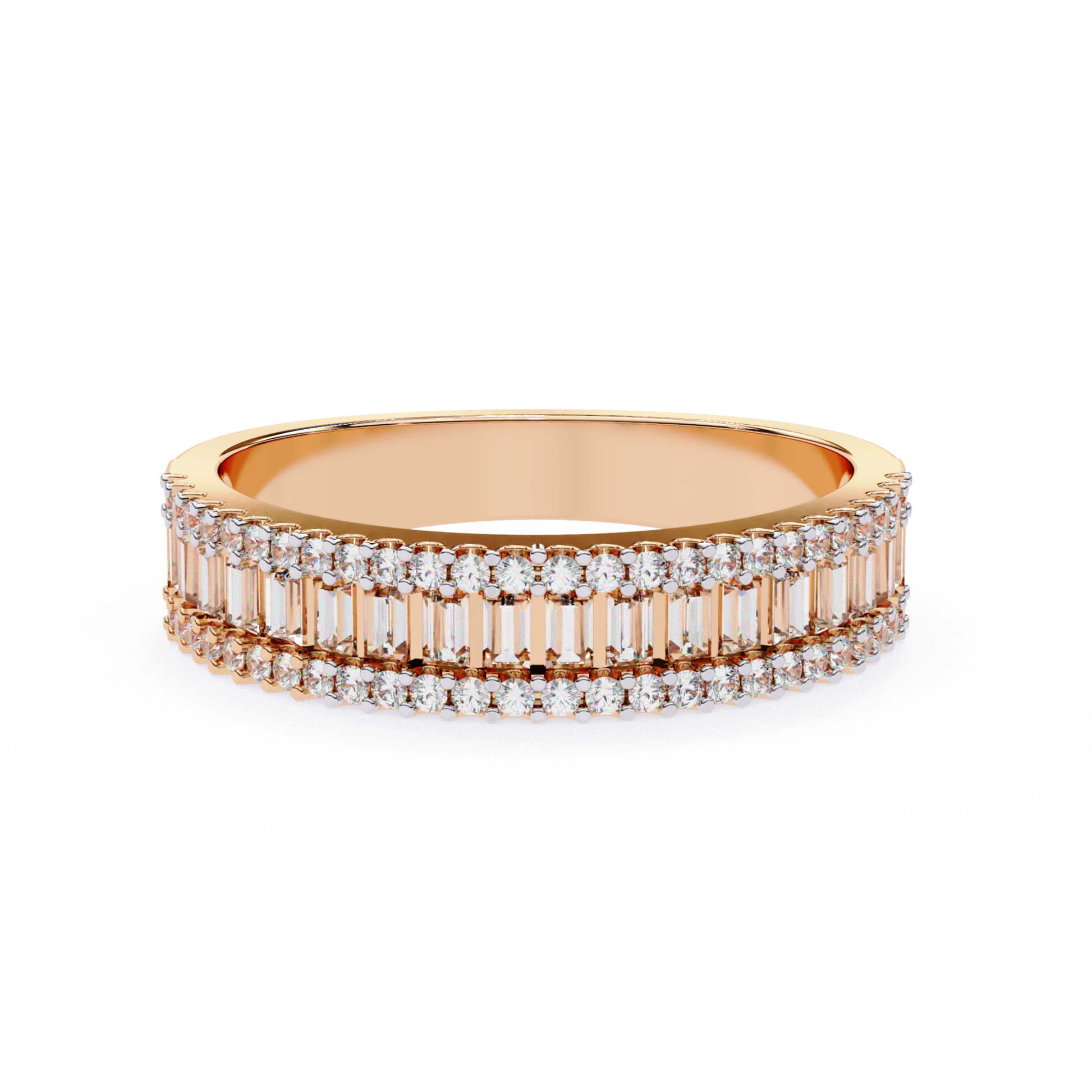 Rose gold baguette diamond band front
Baguette diamond wide band rose gold
Rose gold layered baguette diamond ring
Front view rose gold baguette diamond band
Rose gold band with baguette diamond rows
Baguette diamond line rose gold band
Rose gold wide diamond band design
Rose gold baguette diamond ring detail
Rose gold diamond band straight view
Rose gold baguette diamond ring close view