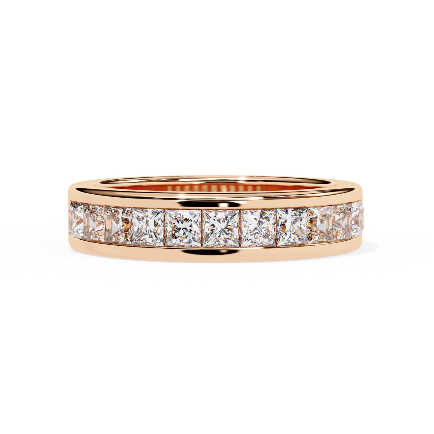 Rose gold channel set diamond band
Rose gold diamond band front view
Rose gold straight diamond band
Rose gold band with channel diamonds
Rose gold diamond row band
Rose gold polished diamond band
Rose gold diamond band close view
Rose gold classic diamond band
Rose gold fine diamond band
Rose gold channel diamond ring