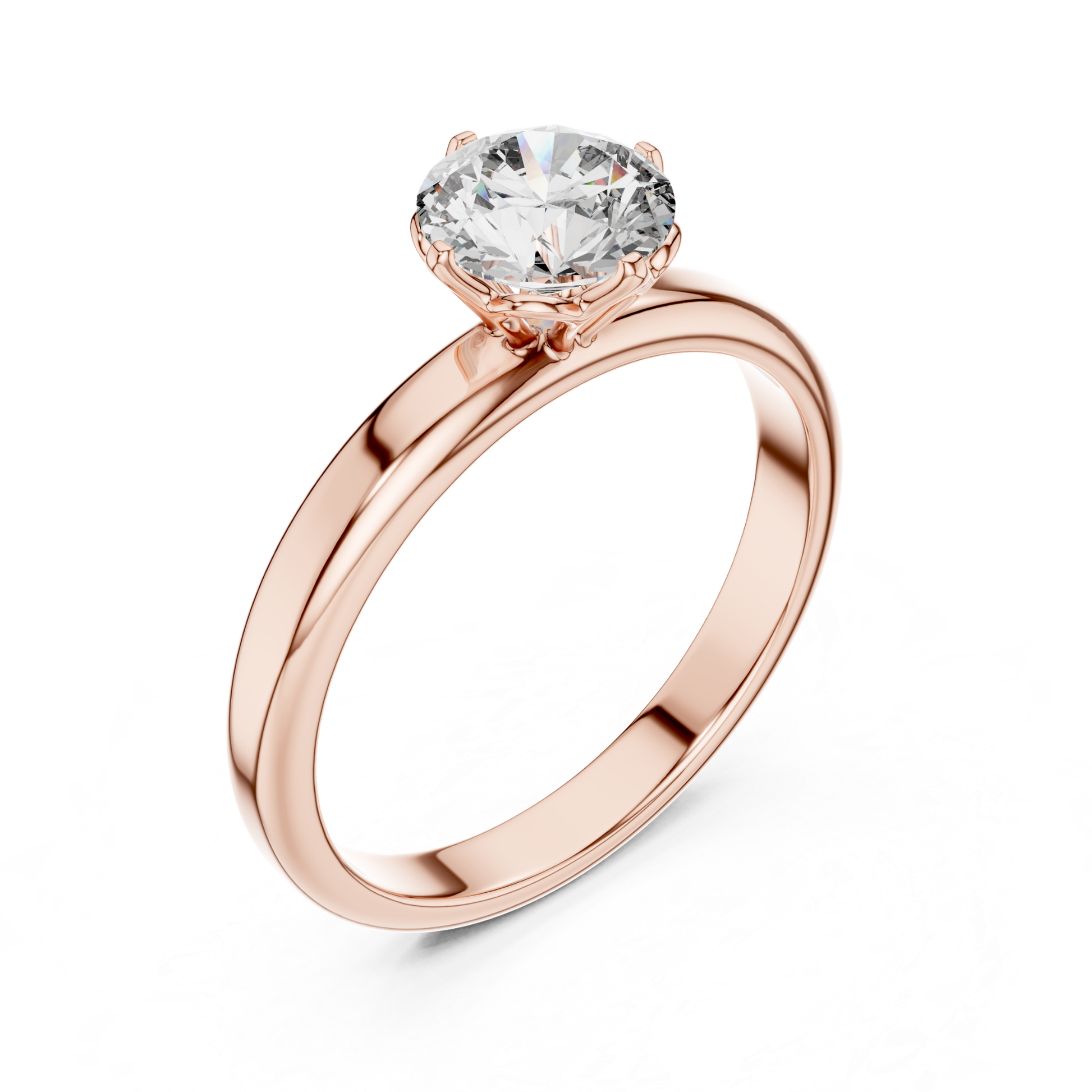 Rose Gold Classic Round Diamond Six Prong Ring
Rose Gold Round Diamond Polished Solitaire Ring
Round Brilliant Diamond Ring With Rose Gold Band
Rose Gold Elegant Diamond Basket Setting Ring
Rose Gold Raised Round Diamond Fine Ring
Classic Rose Gold Ring With Brilliant Round Diamond
Rose Gold Smooth Band Solitaire Diamond Ring
Round Diamond Rose Gold Ring With Secure Prong Setting
Rose Gold Fine Jewelry Round Diamond Ring
Polished Rose Gold Ring Featuring Round Diamond Solitaire