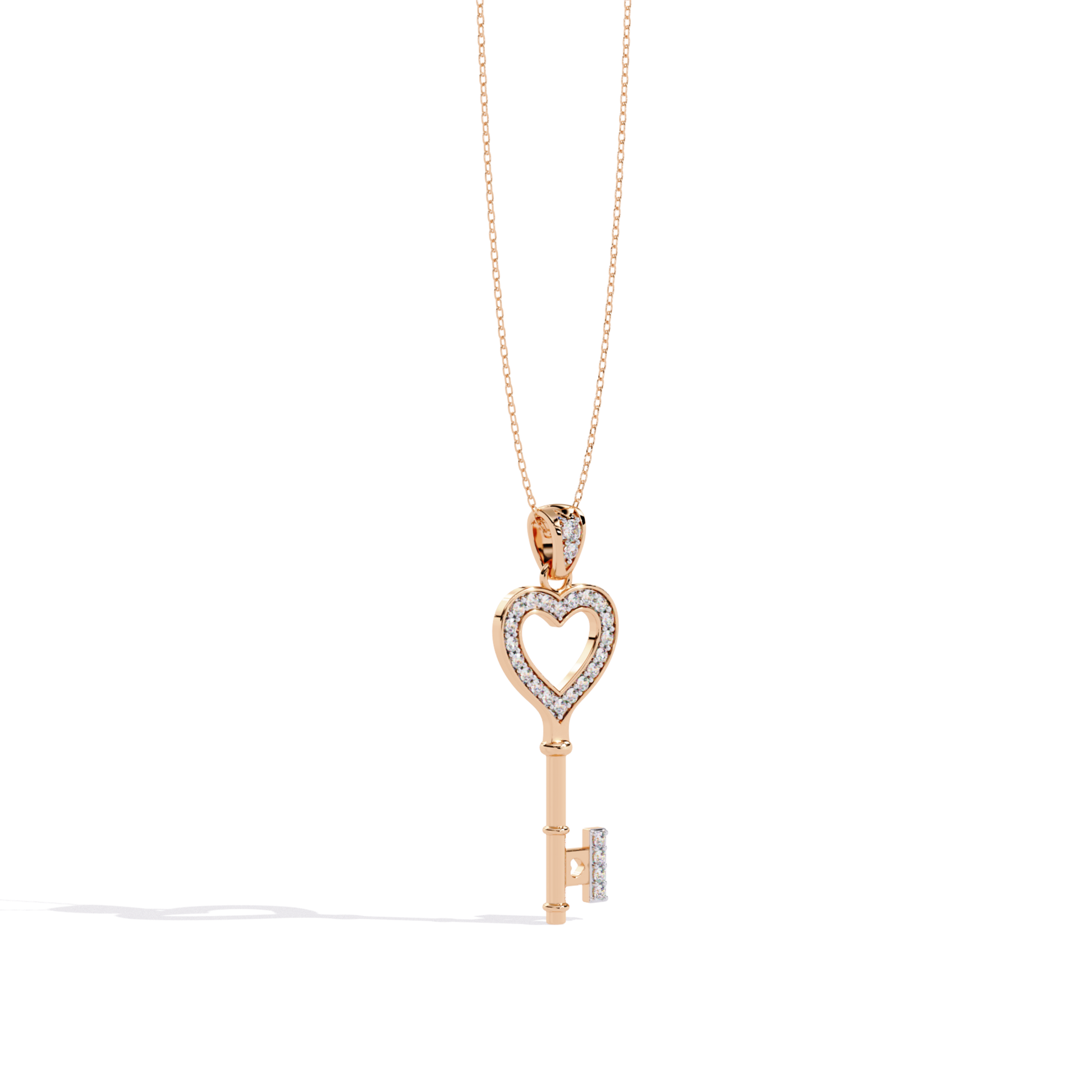 Rose gold diamond heart key pendant angle view
Rose gold open heart key diamond pendant angle
Heart key pendant with diamonds in rose gold
Rose gold heart key pendant with diamond detail
Open heart diamond key pendant in rose gold
Rose gold diamond heart key necklace pendant
Elegant rose gold heart key diamond pendant
Rose gold key pendant with open heart diamonds
Heart shaped diamond key pendant angle design
Fine rose gold diamond heart key pendant